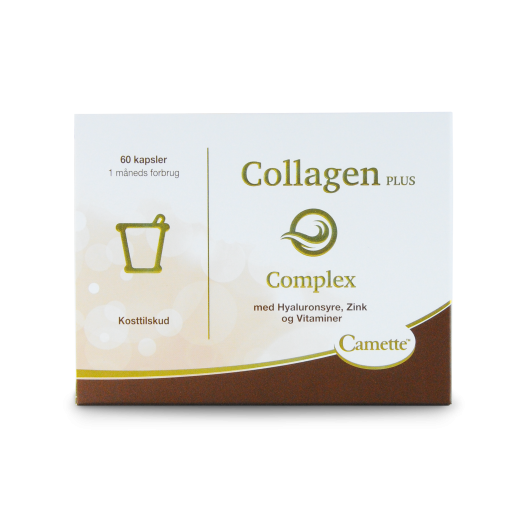 Collagen Plus - Complex  m/Hyaluron, Zink og Vitaminer  60 kapsler